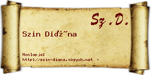 Szin Diána névjegykártya