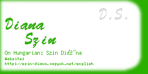 diana szin business card